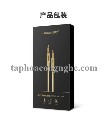 Ugreen 40401 0.5M màu Xanh Cáp âm thanh 2 đầu 3.5mm dương AV113 30040401